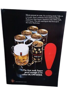 1971 Budweiser Malt Liquor Beer Vintage Print Ad Anheuser Busch